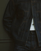veste jean selvedge luxe homme indigo