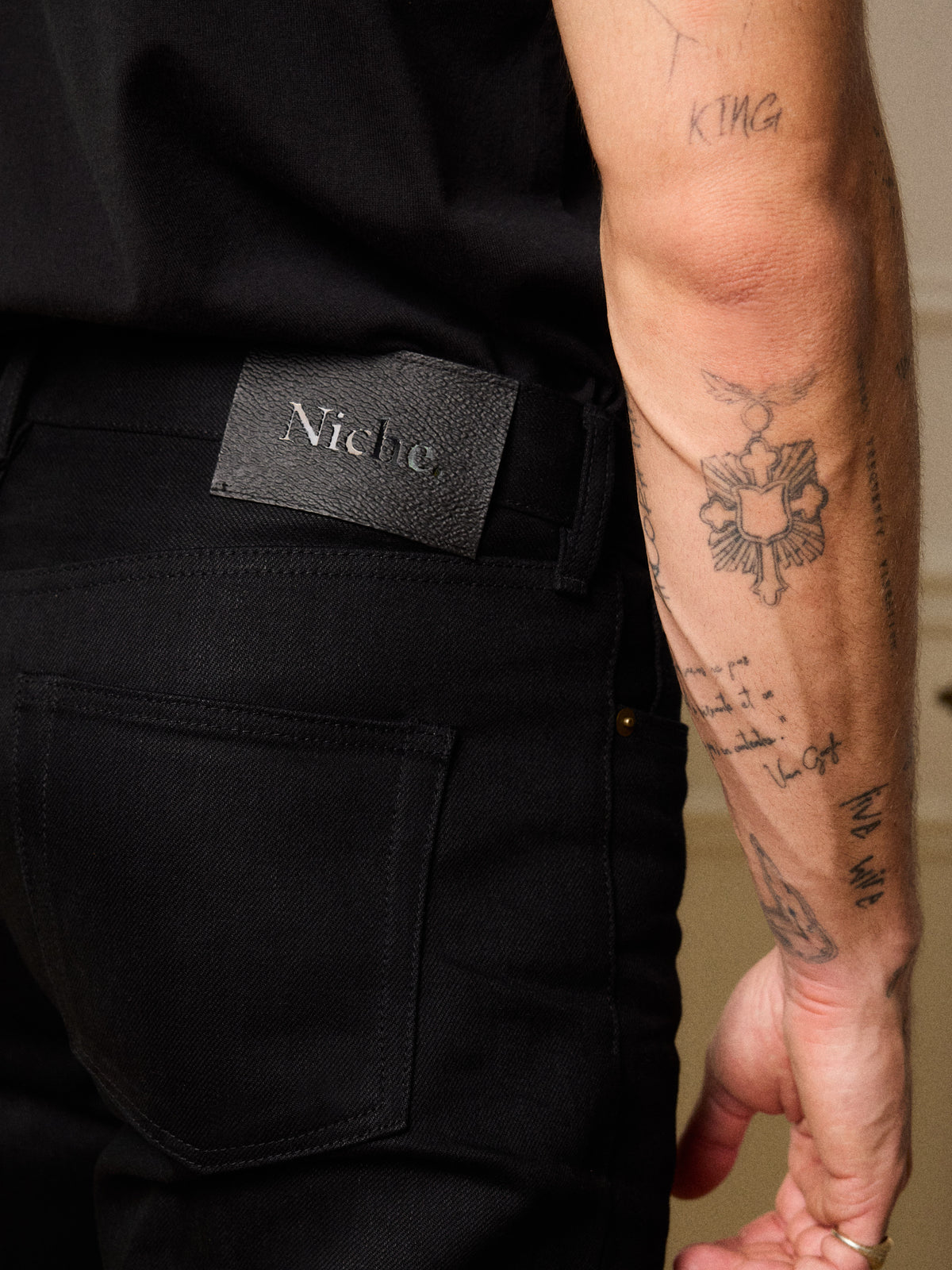 jean selvedge noir en denim japonais jacron