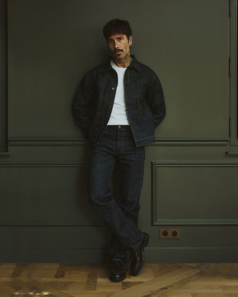 pantalon en jean selvedge indigo, denim japonais, look complet