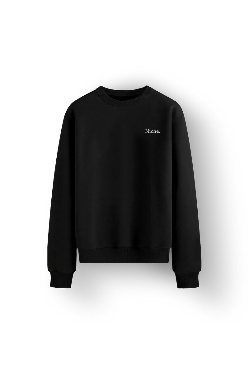 SWEAT COL ROND NOIR - Niche.